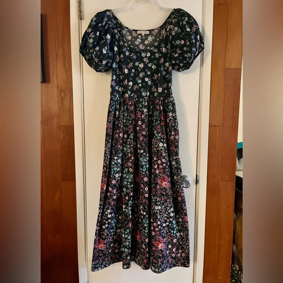 LoveShackFancy Lais Floral Midi Dress - Picture 3 of 8